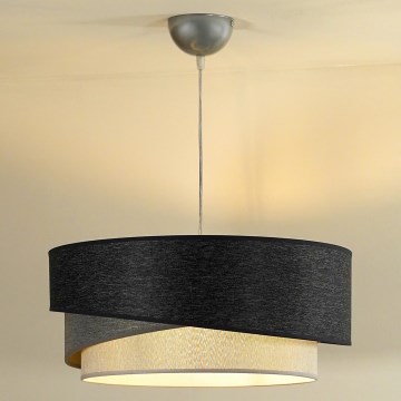 Duolla - Pendel KOBO 1xE27/15W/230V diameter 45 cm antracit/grå/hvid