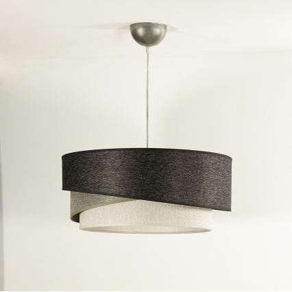 Duolla - Pendel KOBO 1xE27/15W/230V diameter 45 cm antracit/grå/hvid