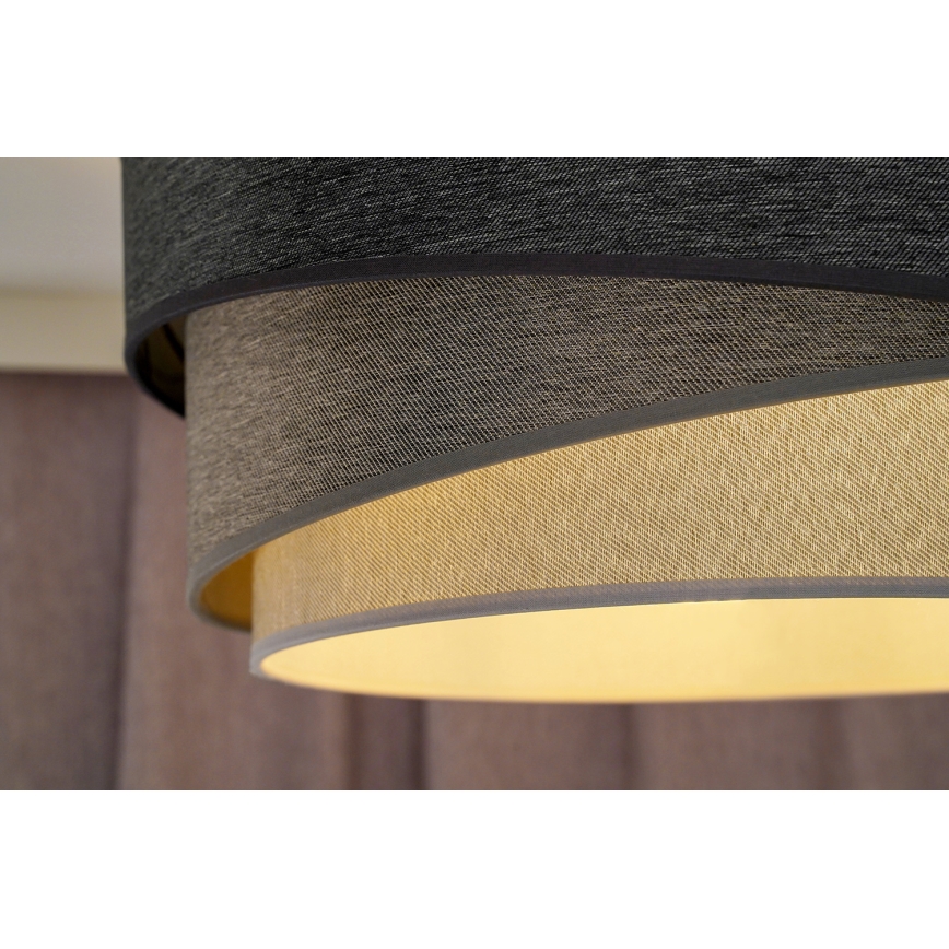 Duolla - Pendel KOBO 1xE27/15W/230V diameter 45 cm antracit/grå/hvid