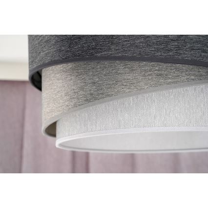 Duolla - Pendel KOBO 1xE27/15W/230V diameter 45 cm antracit/grå/hvid
