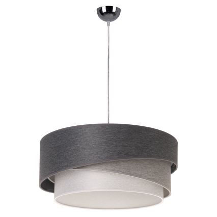 Duolla - Pendel KOBO 1xE27/15W/230V diameter 45 cm antracit/grå/hvid