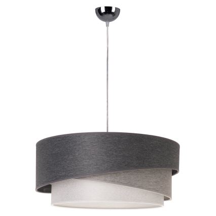 Duolla - Pendel KOBO 1xE27/15W/230V diameter 45 cm antracit/grå/hvid