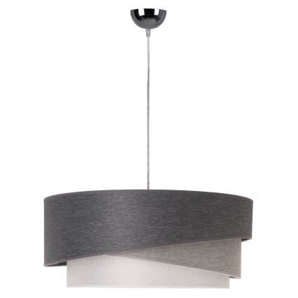 Duolla - Pendel KOBO 1xE27/15W/230V diameter 45 cm antracit/grå/hvid
