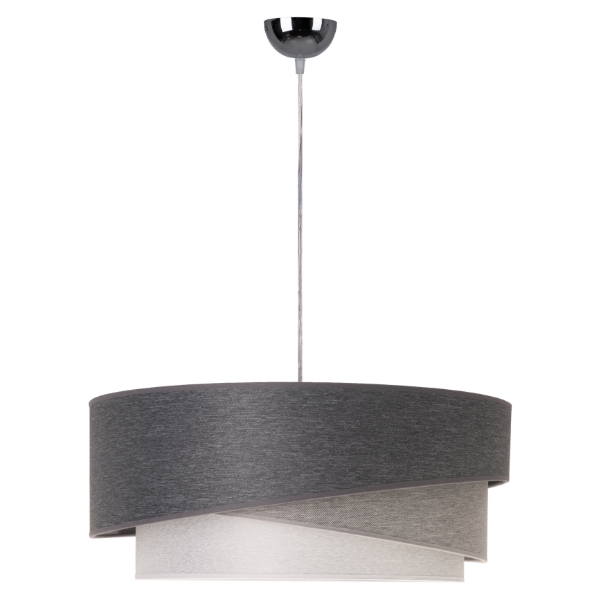 Duolla - Pendel KOBO 1xE27/15W/230V diameter 45 cm antracit/grå/hvid