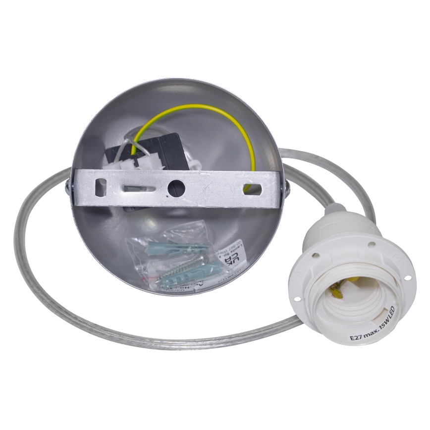 Duolla - Pendel KOBO 1xE27/15W/230V diameter 45 cm antracit/grå/hvid