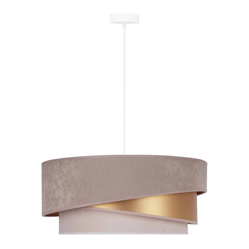 Duolla - Pendel KOBO 1xE27/15W/230V diameter 45 cm beige/guldfarvet/cremefarvet