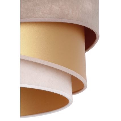 Duolla - Pendel KOBO 1xE27/15W/230V diameter 45 cm beige/guldfarvet/cremefarvet