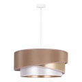 Duolla - Pendel KOBO 1xE27/15W/230V diameter 45 cm beige/guldfarvet/hvid