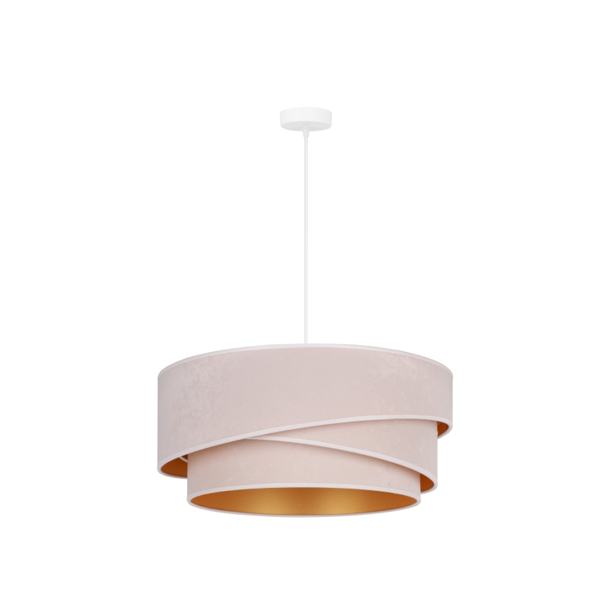 Duolla - Pendel KOBO 1xE27/15W/230V diameter 45 cm cremefarvet/guldfarvet