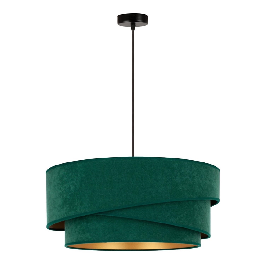 Duolla - Pendel KOBO 1xE27/15W/230V diameter 45 cm grøn/guldfarvet