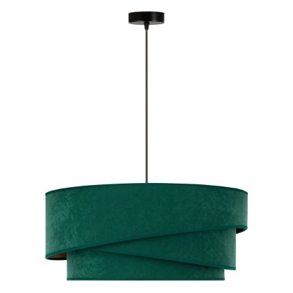 Duolla - Pendel KOBO 1xE27/15W/230V diameter 45 cm grøn/guldfarvet