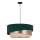 Duolla - Pendel KOBO 1xE27/15W/230V diameter 45 cm grøn/Rosenguld/cremefarvet