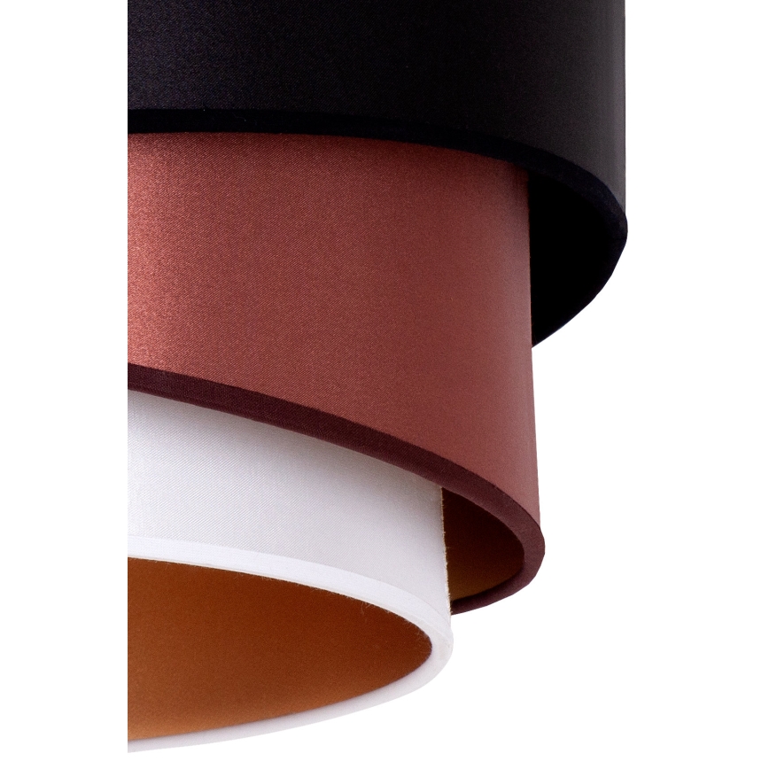 Duolla - Pendel KOBO 1xE27/15W/230V diameter 45 cm sort/bordeauxfarvet/sølvfarvet