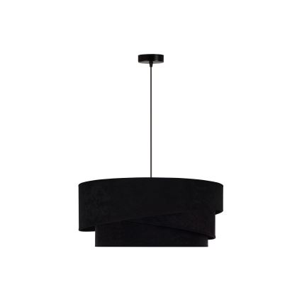 Duolla - Pendel KOBO 1xE27/15W/230V diameter 45 cm sort/guldfarvet