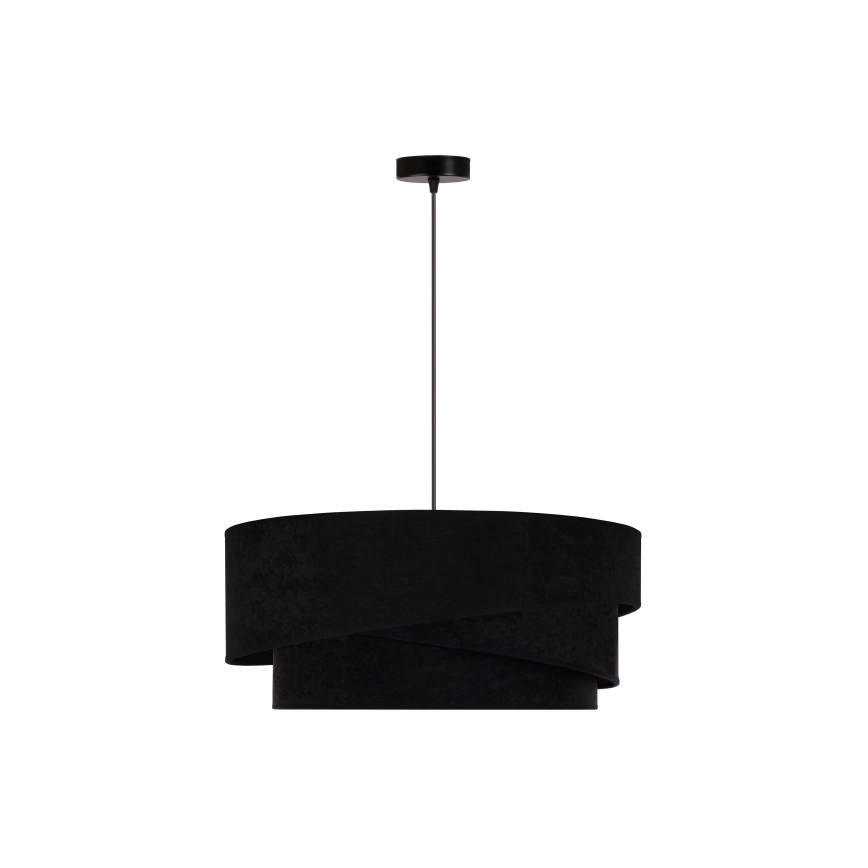 Duolla - Pendel KOBO 1xE27/15W/230V diameter 45 cm sort/guldfarvet