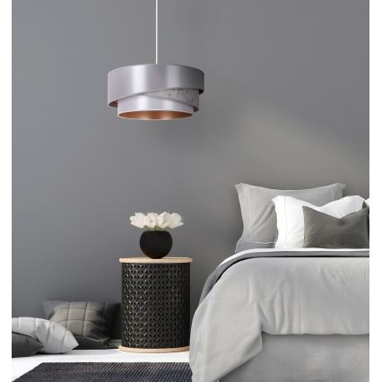 Duolla - Pendel KOBO 1xE27/15W/230V diameter 45 cm sølvfarvet/guldfarvet