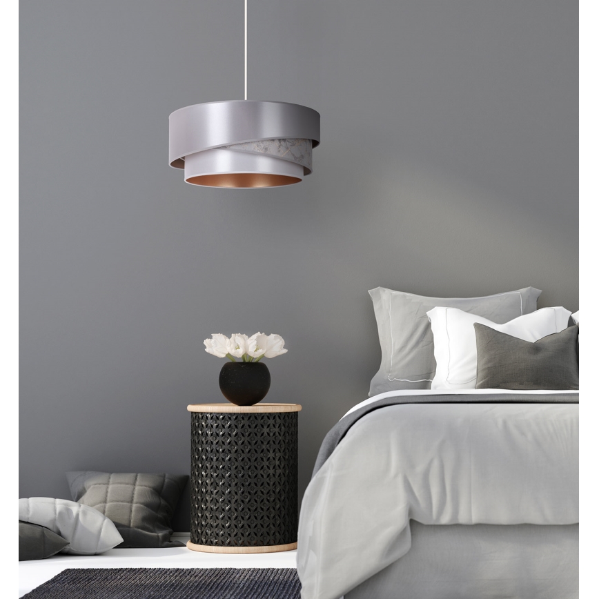Duolla - Pendel KOBO 1xE27/15W/230V diameter 45 cm sølvfarvet/guldfarvet