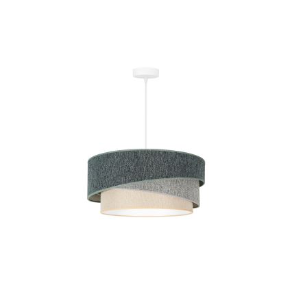 Duolla - Pendel KOBO ECO RECYCLING 1xE27/15W/230V diameter 45 cm grøn/grå/cremefarvet