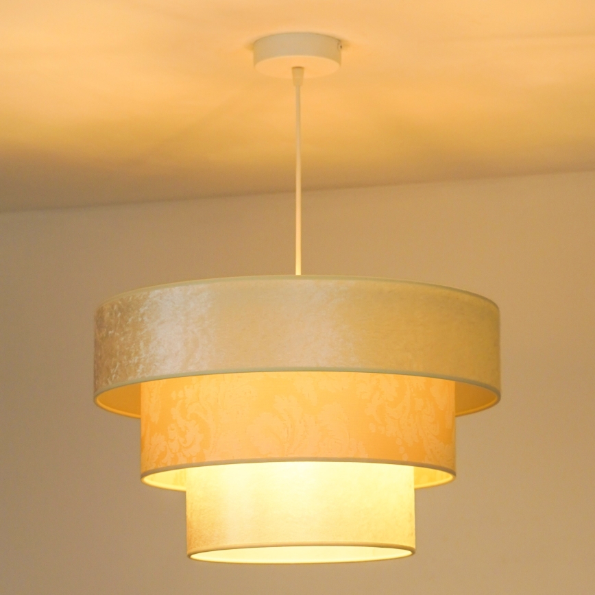 Duolla - Pendel LUNETA 1xE27/40W/230V diameter 45 cm cremefarvet