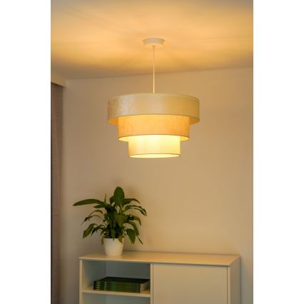 Duolla - Pendel LUNETA 1xE27/40W/230V diameter 45 cm cremefarvet