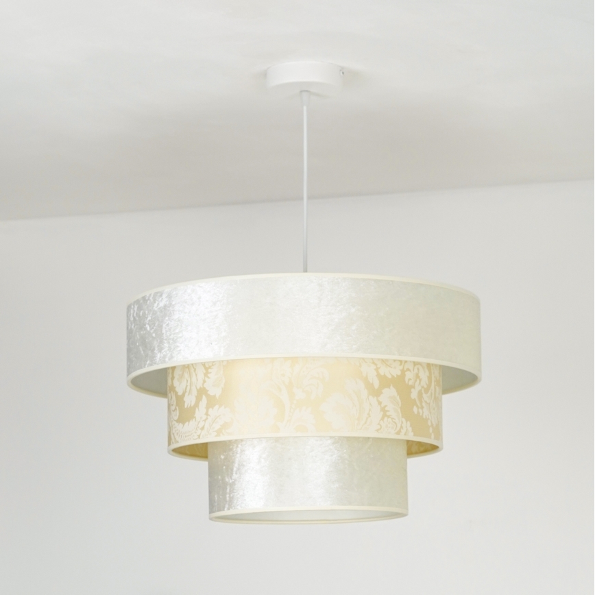 Duolla - Pendel LUNETA 1xE27/40W/230V diameter 45 cm cremefarvet