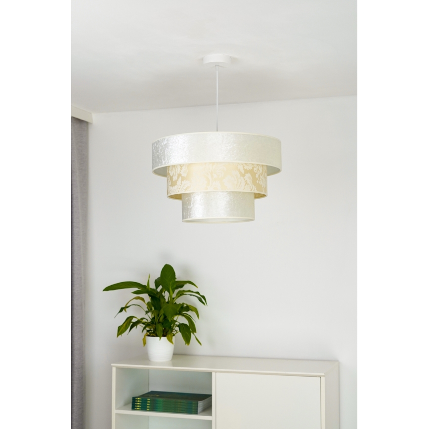 Duolla - Pendel LUNETA 1xE27/40W/230V diameter 45 cm cremefarvet