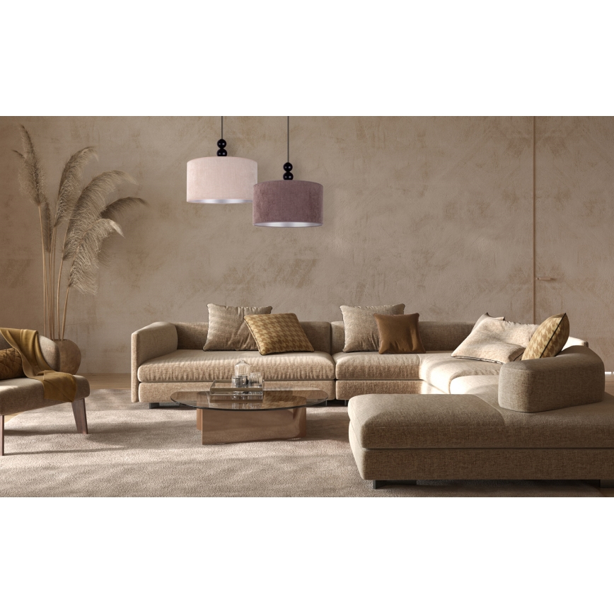 Duolla - Pendel LYON 1xE27/15W/230V diameter 40 cm brun