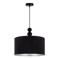 Duolla - Pendel LYON 1xE27/15W/230V diameter 40 cm sort