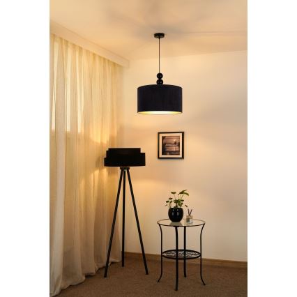 Duolla - Pendel LYON 1xE27/15W/230V diameter 40 cm sort