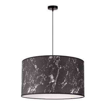 Duolla - Pendel MARBLE 1xE27/40W/230V diameter 45 cm sort/hvid