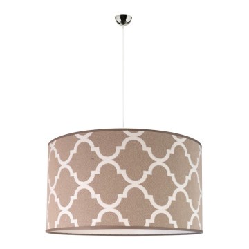 Duolla - Pendel MAROKO 1xE27/40W/230V diameter 45 cm brun/hvid