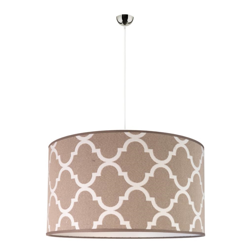 Duolla - Pendel MAROKO 1xE27/40W/230V diameter 45 cm brun/hvid