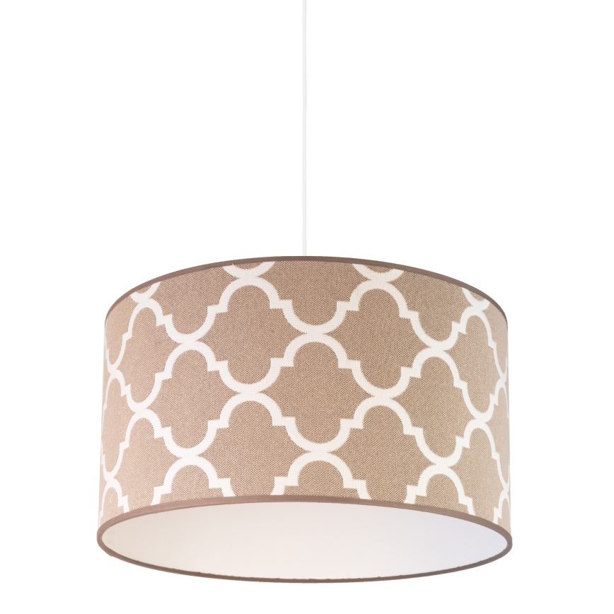 Duolla - Pendel MAROKO 1xE27/40W/230V diameter 45 cm brun/hvid