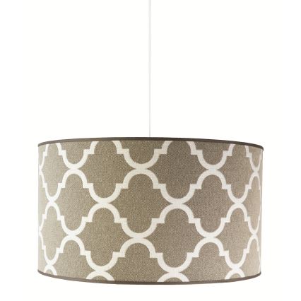 Duolla - Pendel MAROKO 1xE27/40W/230V diameter 45 cm brun/hvid