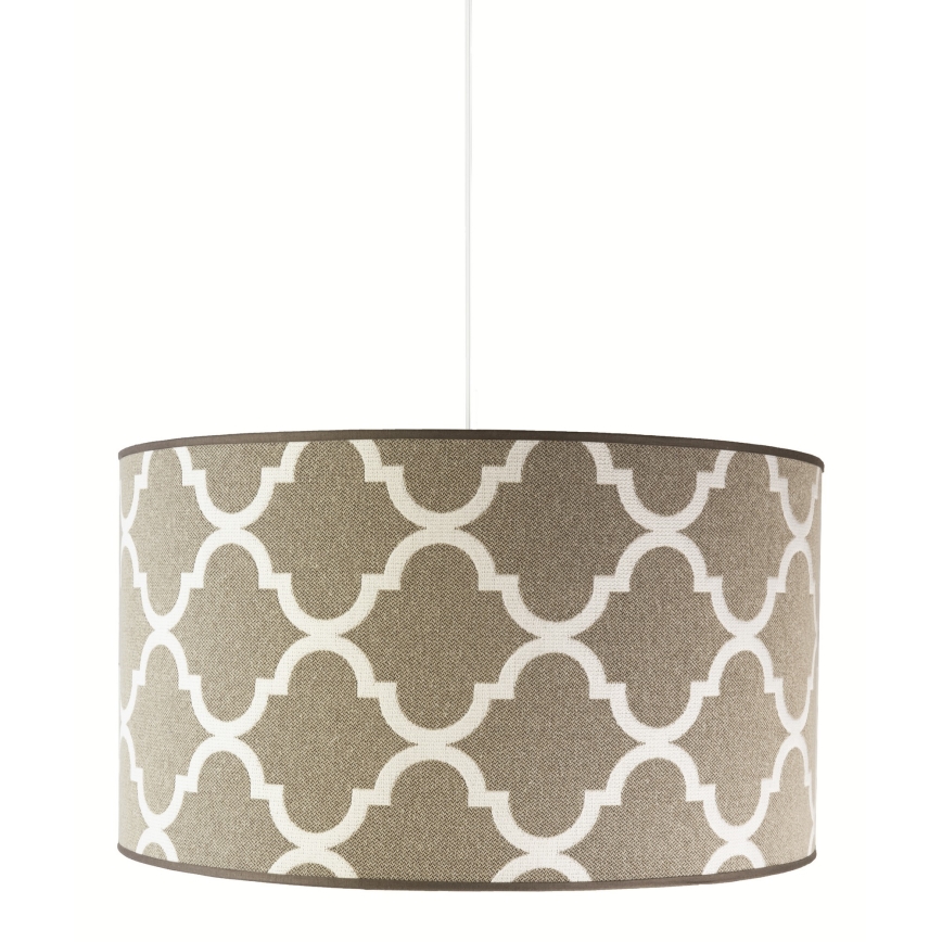 Duolla - Pendel MAROKO 1xE27/40W/230V diameter 45 cm brun/hvid