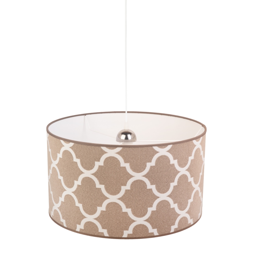 Duolla - Pendel MAROKO 1xE27/40W/230V diameter 45 cm brun/hvid