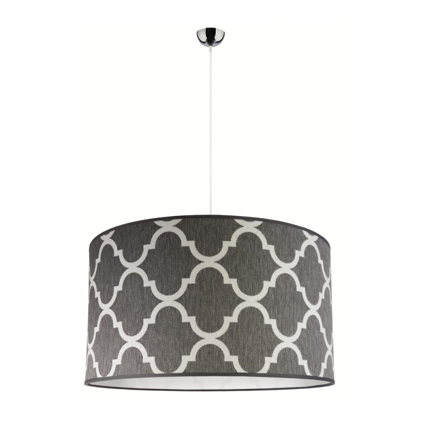 Duolla - Pendel MAROKO 1xE27/40W/230V diameter 45 cm grå/hvid