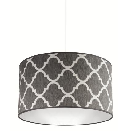 Duolla - Pendel MAROKO 1xE27/40W/230V diameter 45 cm grå/hvid