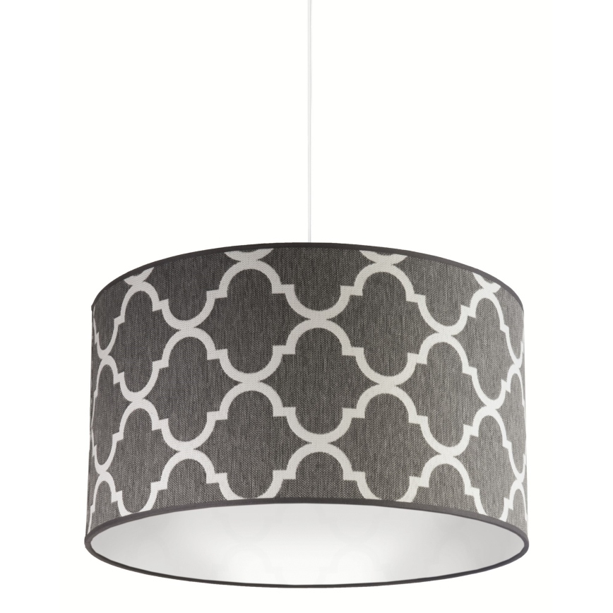 Duolla - Pendel MAROKO 1xE27/40W/230V diameter 45 cm grå/hvid