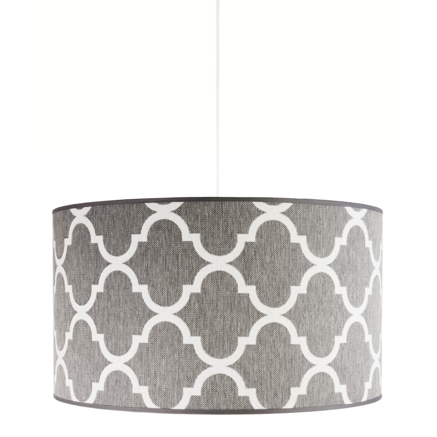 Duolla - Pendel MAROKO 1xE27/40W/230V diameter 45 cm grå/hvid