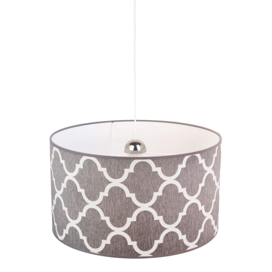 Duolla - Pendel MAROKO 1xE27/40W/230V diameter 45 cm grå/hvid