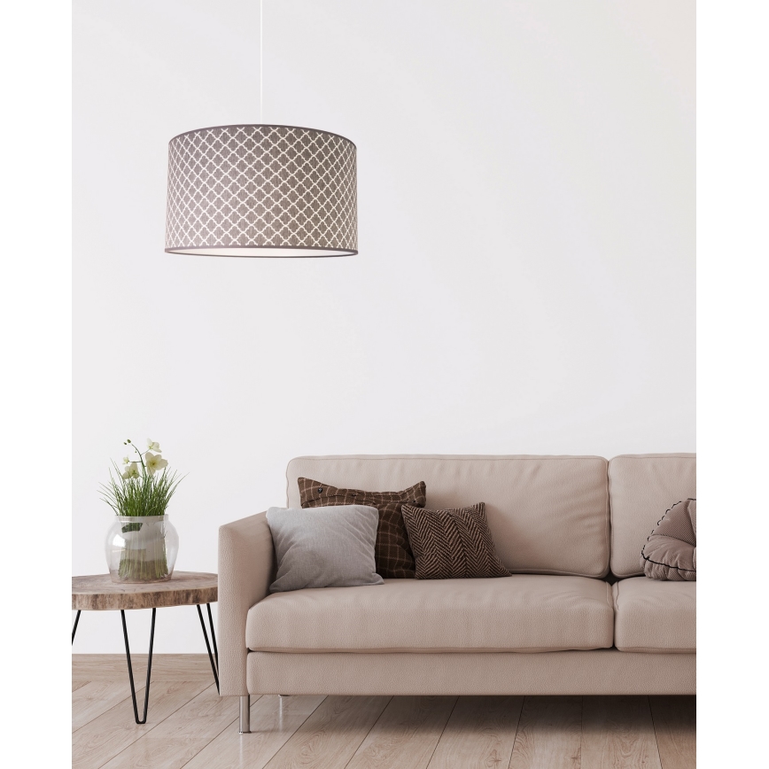 Duolla - Pendel MAROKO 1xE27/40W/230V diameter 45 cm grå