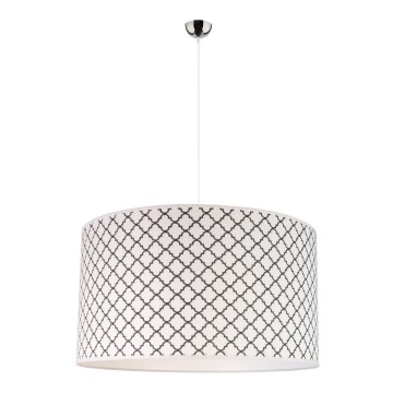 Duolla - Pendel MAROKO 1xE27/40W/230V diameter 45 cm hvid/sort