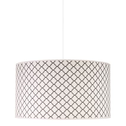 Duolla - Pendel MAROKO 1xE27/40W/230V diameter 45 cm hvid/sort