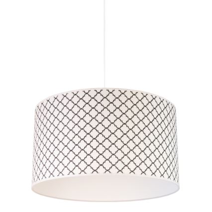 Duolla - Pendel MAROKO 1xE27/40W/230V diameter 45 cm hvid/sort