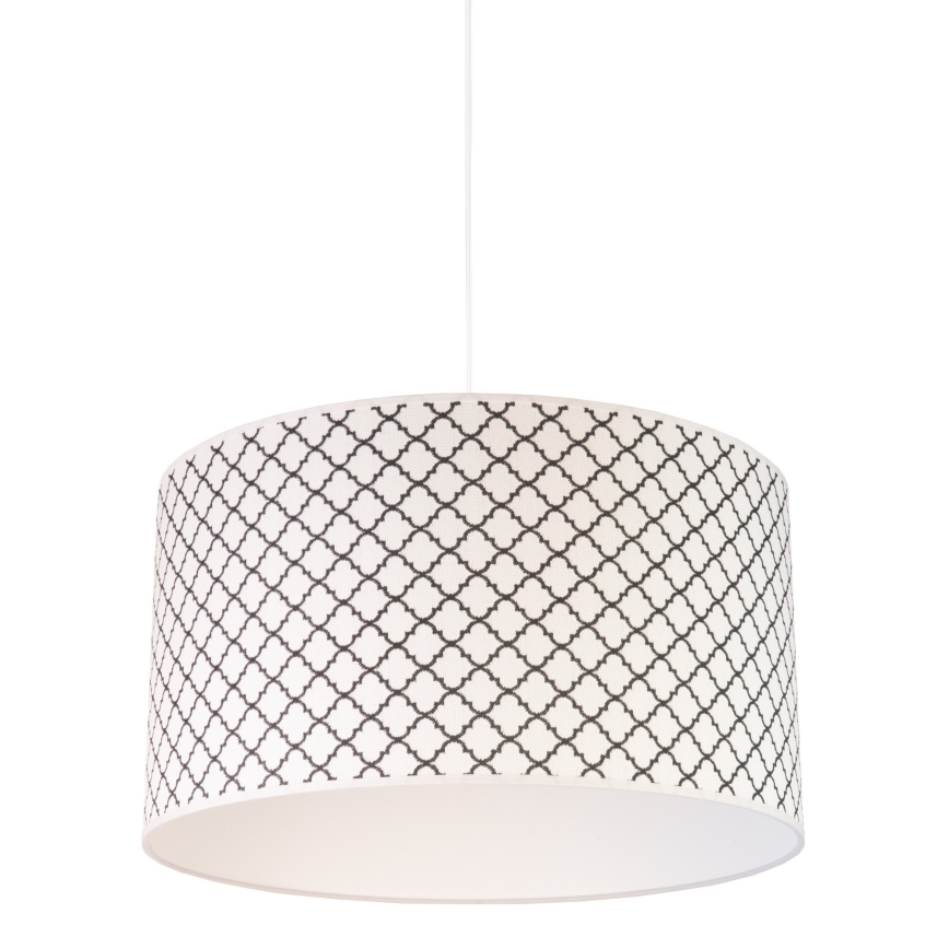 Duolla - Pendel MAROKO 1xE27/40W/230V diameter 45 cm hvid/sort