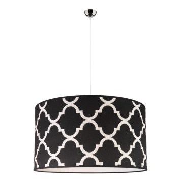 Duolla - Pendel MAROKO 1xE27/40W/230V diameter 45 cm sort/hvid
