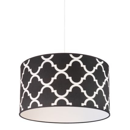 Duolla - Pendel MAROKO 1xE27/40W/230V diameter 45 cm sort/hvid