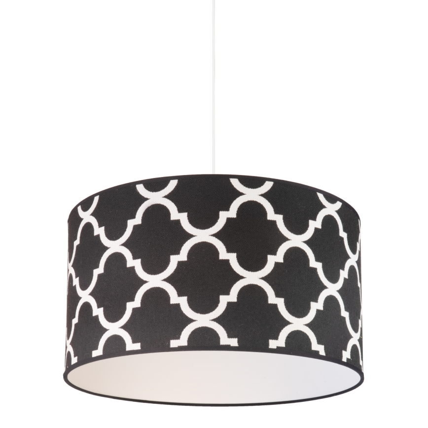 Duolla - Pendel MAROKO 1xE27/40W/230V diameter 45 cm sort/hvid