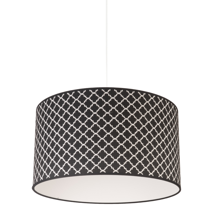 Duolla - Pendel MAROKO 1xE27/40W/230V diameter 45 cm sort/hvid